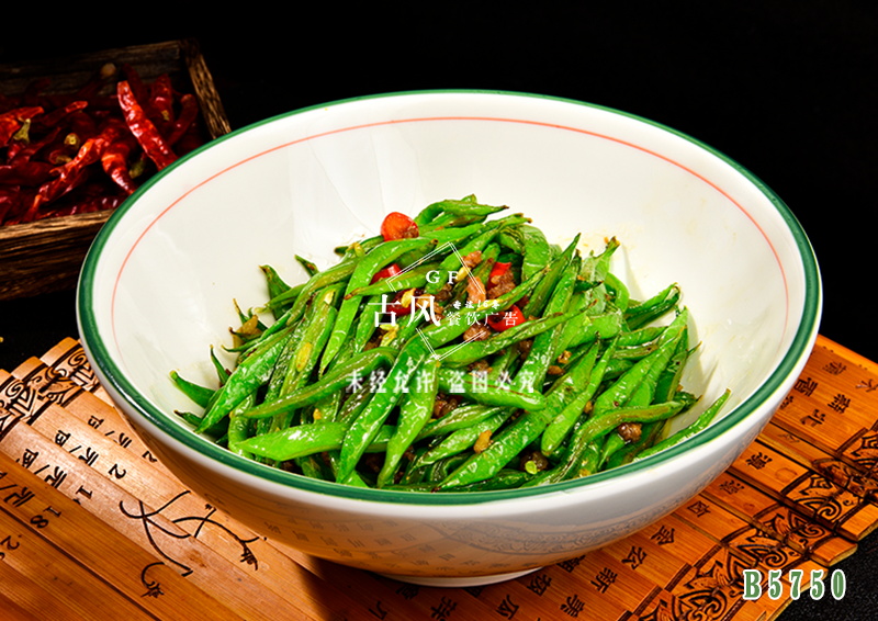 B5750扁豆絲炒肉沫  芸豆絲炒肉沫