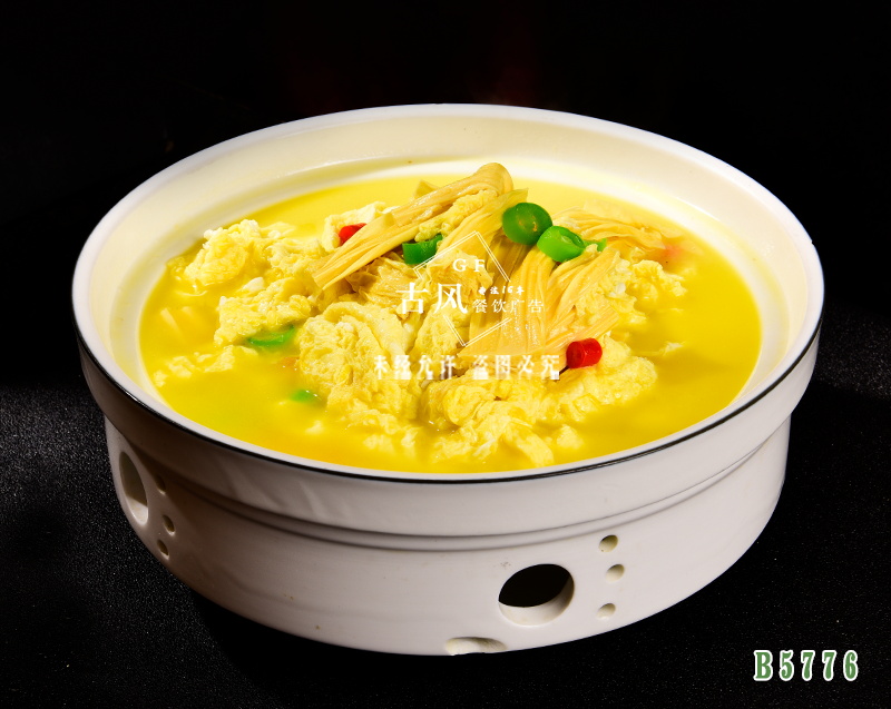 B5776鮮腐竹焖土(tǔ)雞蛋